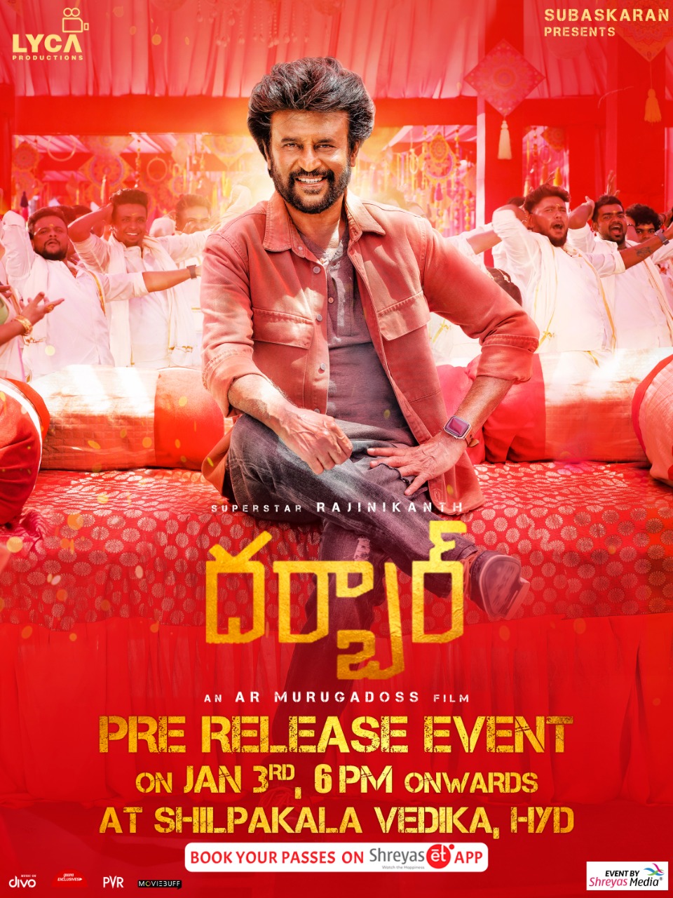Pre-Release function of Rajinikanth’s ‘Darbar’ in Hyderabad on January 3