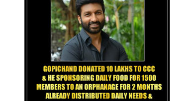 Gopichand donates ₹10 lakhs to CCC