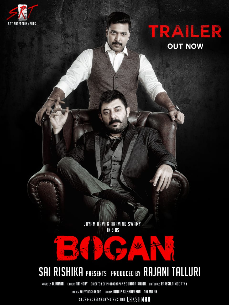 Aravind Swamy and Jayam Ravi’s Bogan Telugu Trailer out now